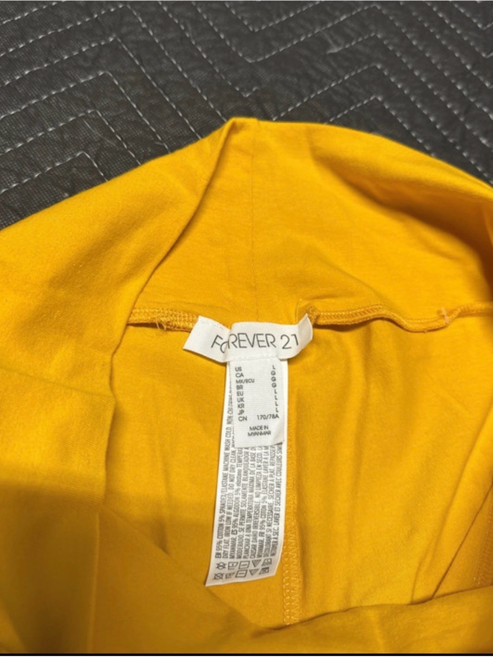 Forever 21 Mustard Yellow leggings cotton - Picture 2 of 4